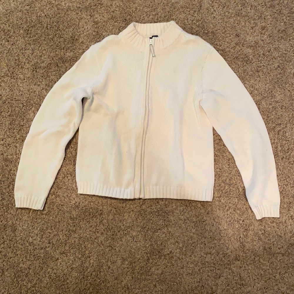 Women’s size medium Lands End zip cardigan